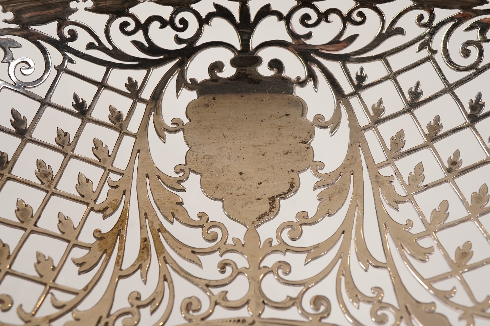 An Edwardian pierced silver comport, by James Dixon & Sons